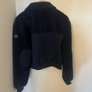 Alo Navy blue Sherpa cropped jacket